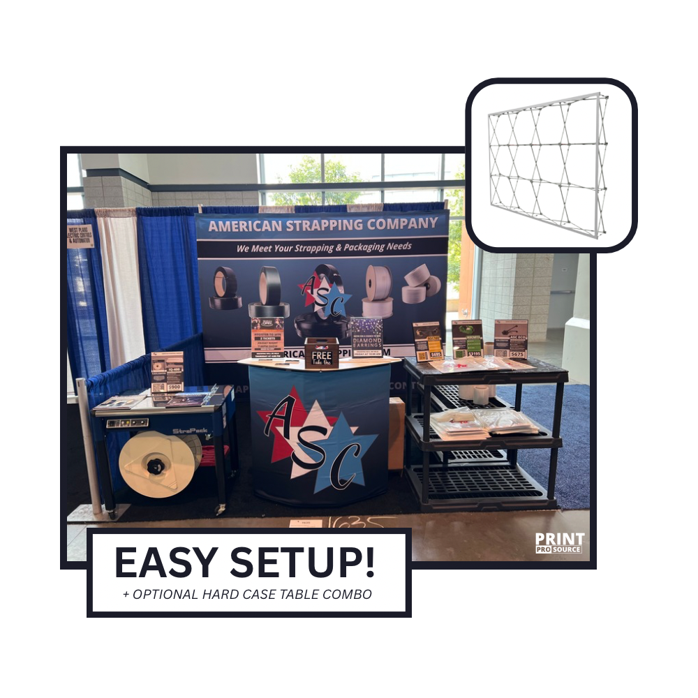 Quick Up Backdrop Display Events Trade Shows Background Table Case